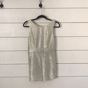 White and silver romper